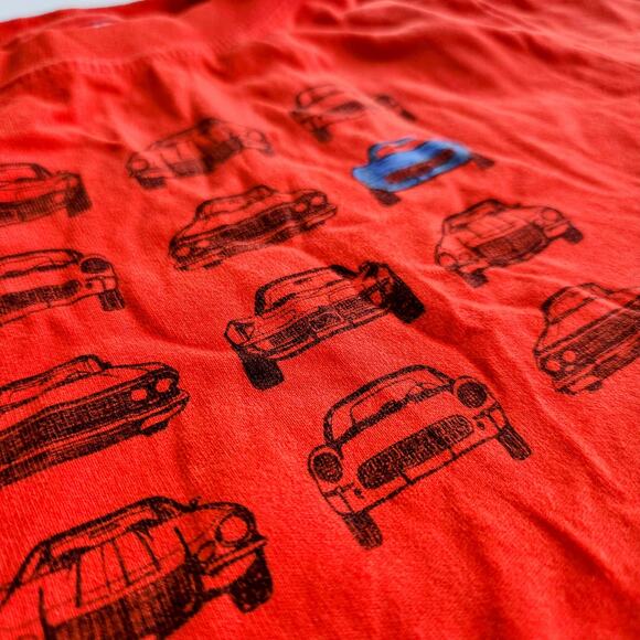 Hanna Andersson Kids Summer Transportation Tee Tangy Red Cars Size 5 | 110 cm - Picture 4 of 7